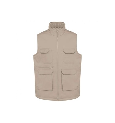 UNISEX PADDED MULTI-POCKET POLYCOTTON VEST