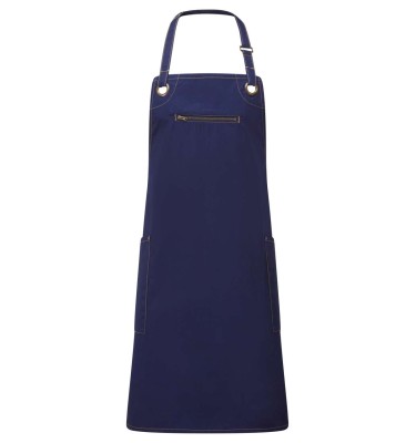 ‘BARLEY’ CONTRAST STITCH SUSTAINABLE BIB APRON
