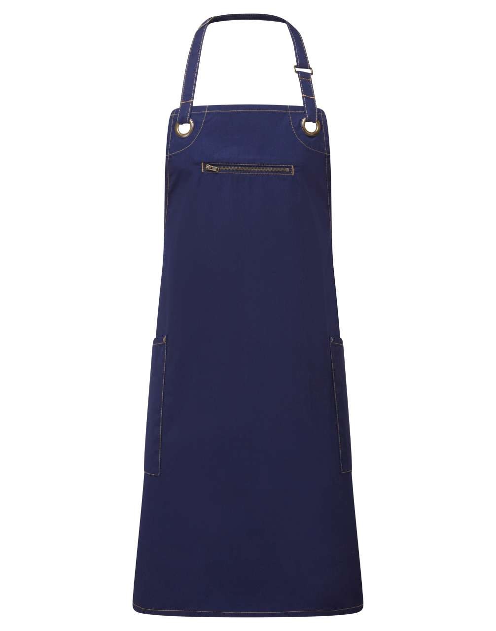 ‘BARLEY’ CONTRAST STITCH SUSTAINABLE BIB APRON