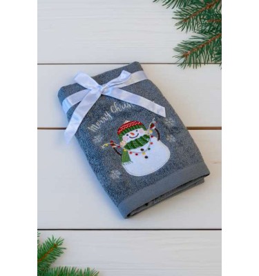 OLIMA CHRISTMAS TOWEL - SNOWMAN