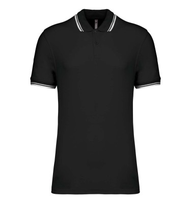 MEN'S SHORT-SLEEVED POLOSHIRT WITH CONTRASTING PIPING