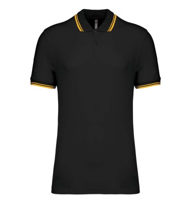 MEN'S SHORT-SLEEVED POLOSHIRT WITH CONTRASTING PIPING