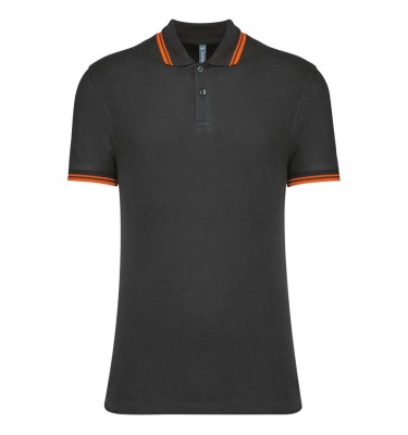 MEN'S SHORT-SLEEVED POLOSHIRT WITH CONTRASTING PIPING