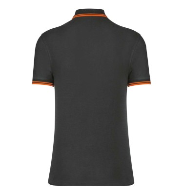 MEN'S SHORT-SLEEVED POLOSHIRT WITH CONTRASTING PIPING