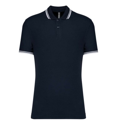 MEN'S SHORT-SLEEVED POLOSHIRT WITH CONTRASTING PIPING