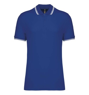 MEN'S SHORT-SLEEVED POLOSHIRT WITH CONTRASTING PIPING