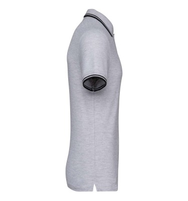 MEN'S SHORT-SLEEVED POLOSHIRT WITH CONTRASTING PIPING