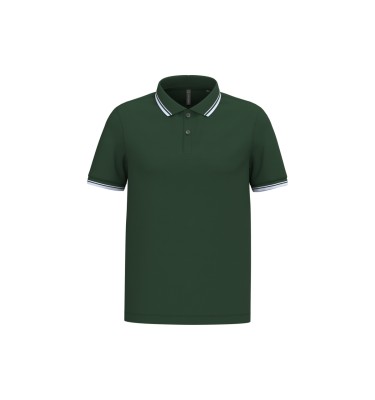 MEN'S SHORT-SLEEVED POLOSHIRT WITH CONTRASTING PIPING