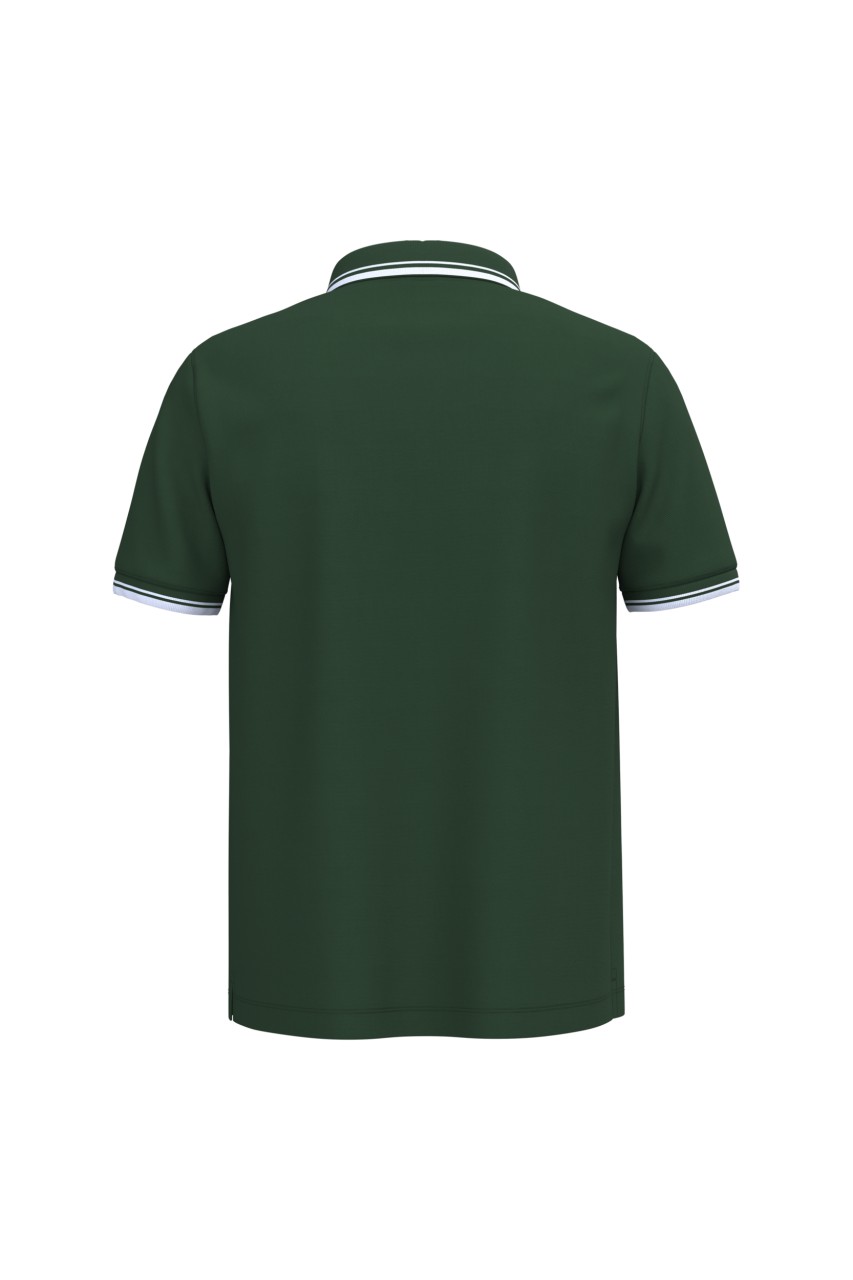 MEN'S SHORT-SLEEVED POLOSHIRT WITH CONTRASTING PIPING