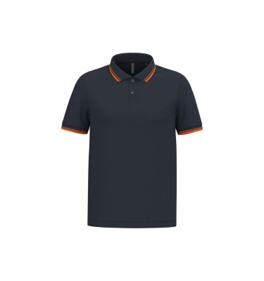 MEN'S SHORT-SLEEVED POLOSHIRT WITH CONTRASTING PIPING