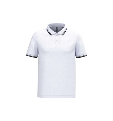 MEN'S SHORT-SLEEVED POLOSHIRT WITH CONTRASTING PIPING