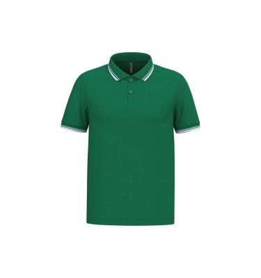 MEN'S SHORT-SLEEVED POLOSHIRT WITH CONTRASTING PIPING
