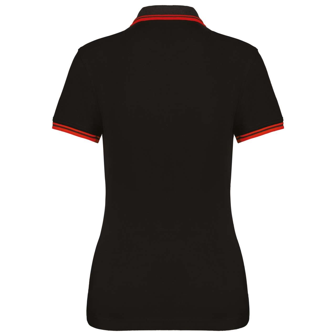LADIE'S SHORT-SLEEVED POLOSHIRT WITH CONTRASTING PIPING