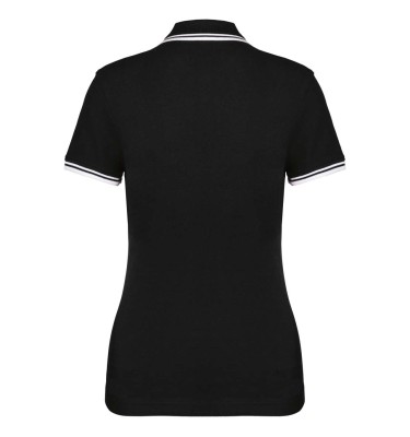 LADIE'S SHORT-SLEEVED POLOSHIRT WITH CONTRASTING PIPING
