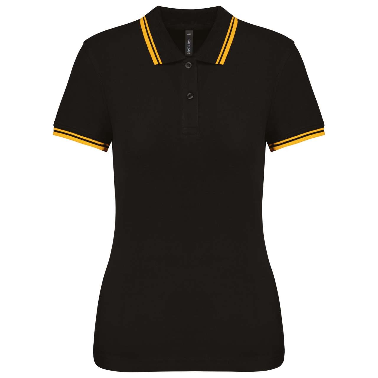 LADIE'S SHORT-SLEEVED POLOSHIRT WITH CONTRASTING PIPING