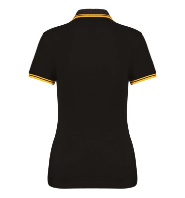 LADIE'S SHORT-SLEEVED POLOSHIRT WITH CONTRASTING PIPING