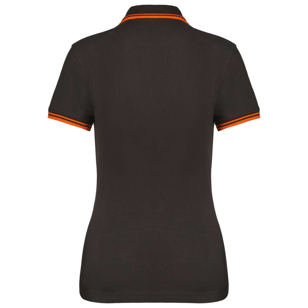 LADIE'S SHORT-SLEEVED POLOSHIRT WITH CONTRASTING PIPING