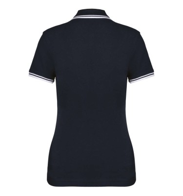LADIE'S SHORT-SLEEVED POLOSHIRT WITH CONTRASTING PIPING