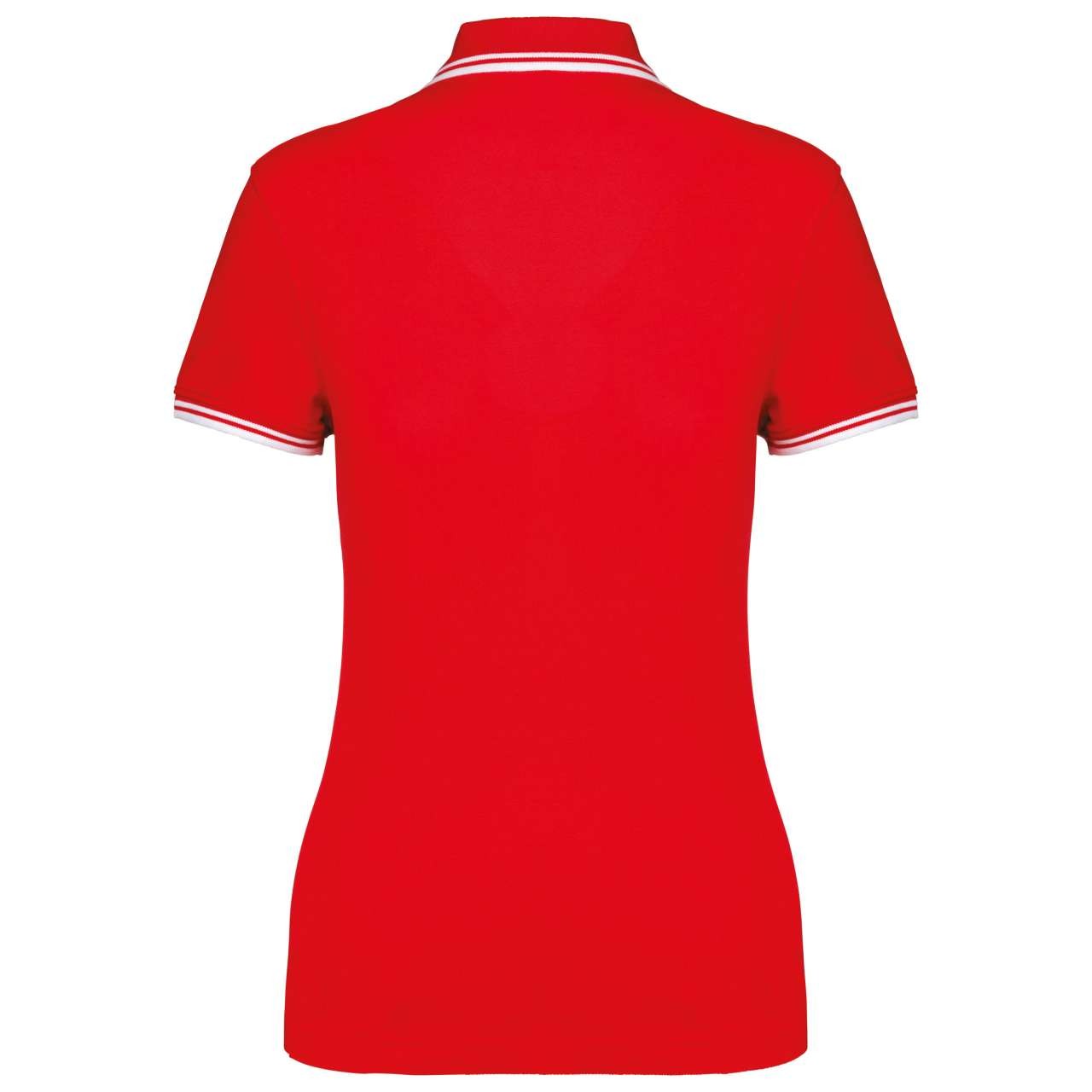 LADIE'S SHORT-SLEEVED POLOSHIRT WITH CONTRASTING PIPING