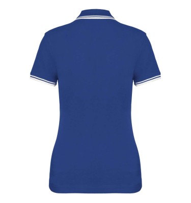LADIE'S SHORT-SLEEVED POLOSHIRT WITH CONTRASTING PIPING