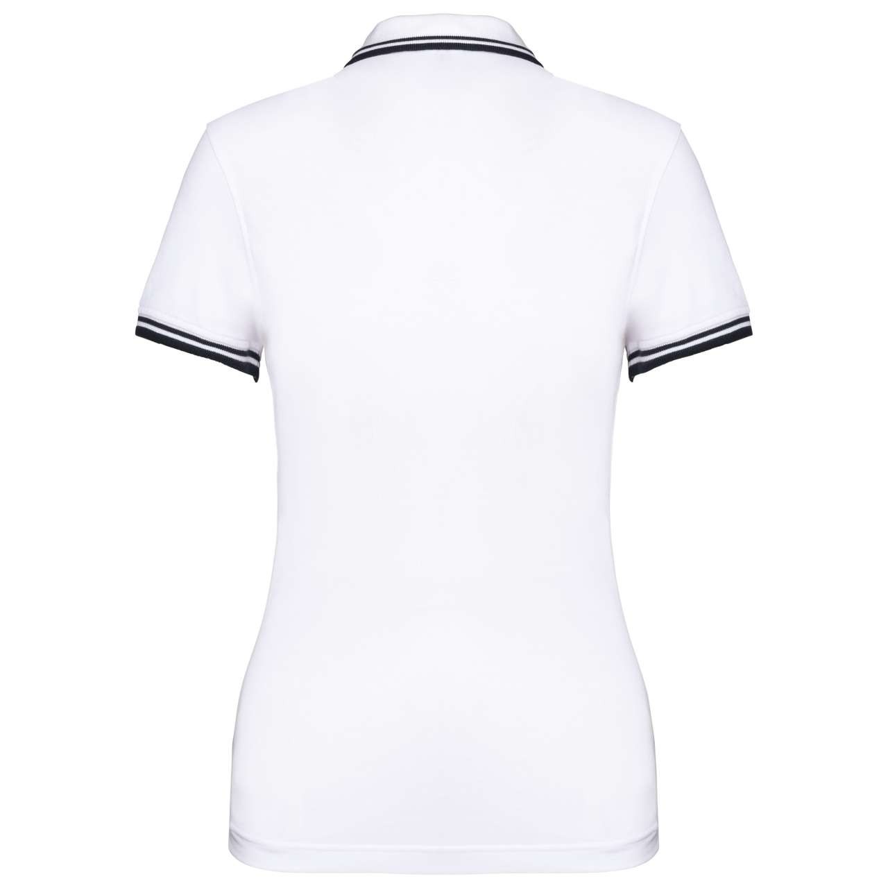 LADIE'S SHORT-SLEEVED POLOSHIRT WITH CONTRASTING PIPING