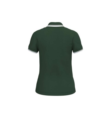 LADIE'S SHORT-SLEEVED POLOSHIRT WITH CONTRASTING PIPING