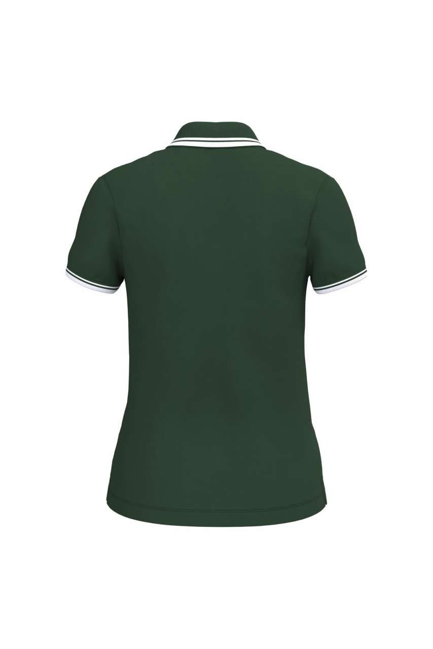 LADIE'S SHORT-SLEEVED POLOSHIRT WITH CONTRASTING PIPING