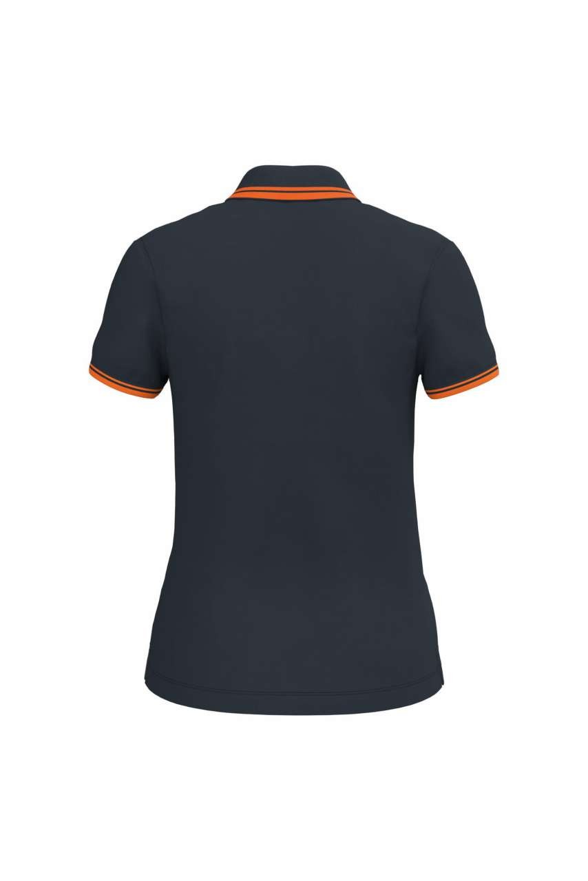 LADIE'S SHORT-SLEEVED POLOSHIRT WITH CONTRASTING PIPING