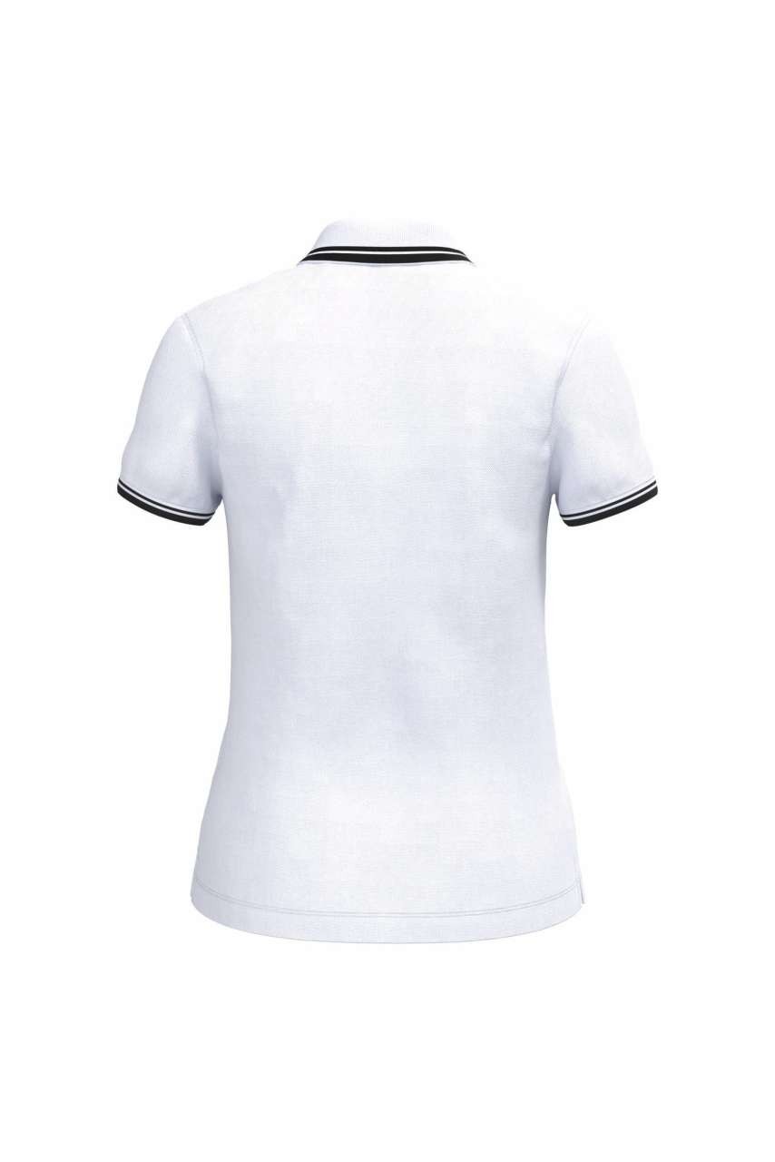 LADIE'S SHORT-SLEEVED POLOSHIRT WITH CONTRASTING PIPING