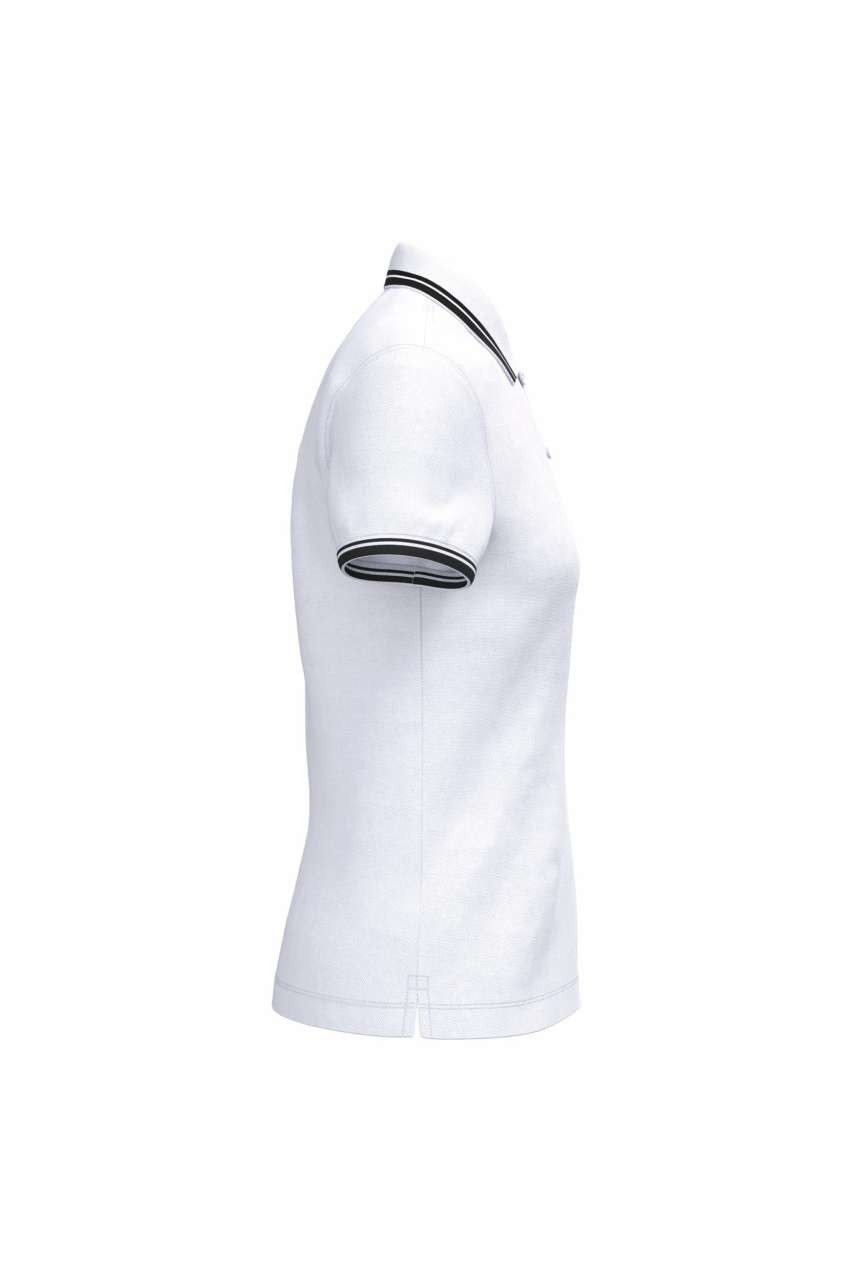 LADIE'S SHORT-SLEEVED POLOSHIRT WITH CONTRASTING PIPING