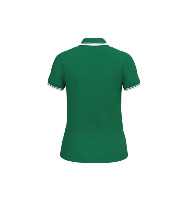LADIE'S SHORT-SLEEVED POLOSHIRT WITH CONTRASTING PIPING