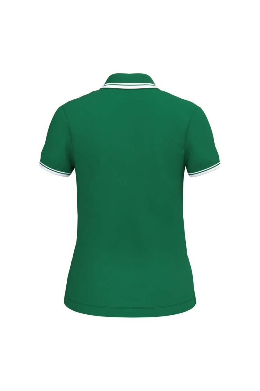 LADIE'S SHORT-SLEEVED POLOSHIRT WITH CONTRASTING PIPING