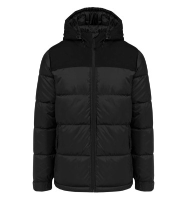 UNISEX BI-TONE PADDED JACKET WITH HOOD