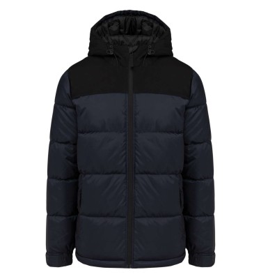 UNISEX BI-TONE PADDED JACKET WITH HOOD