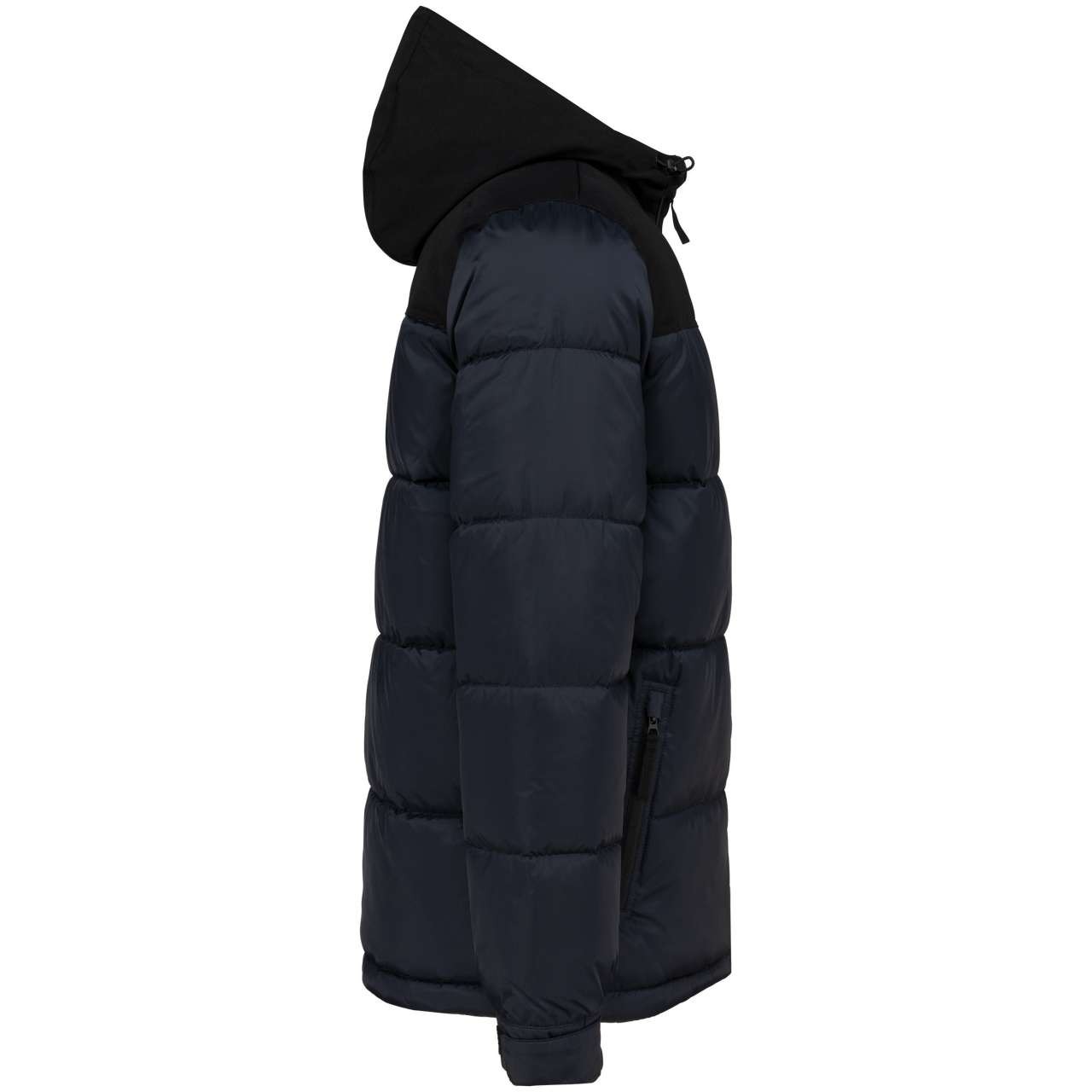 UNISEX BI-TONE PADDED JACKET WITH HOOD