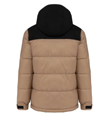 UNISEX BI-TONE PADDED JACKET WITH HOOD