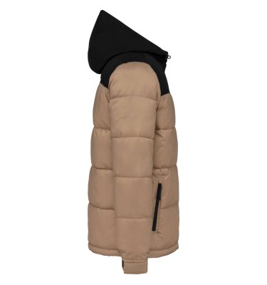 UNISEX BI-TONE PADDED JACKET WITH HOOD