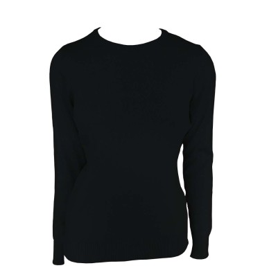 WOMEN’S CREW NECK FINE GAUGE COTTON PULLOVER