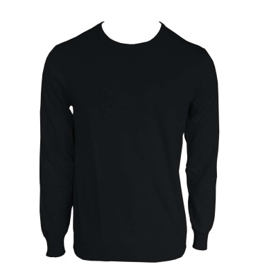 MEN’S CREW NECK FINE GAUGE COTTON PULLOVER
