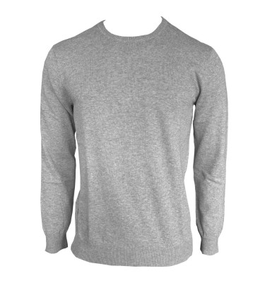 MEN’S CREW NECK FINE GAUGE COTTON PULLOVER