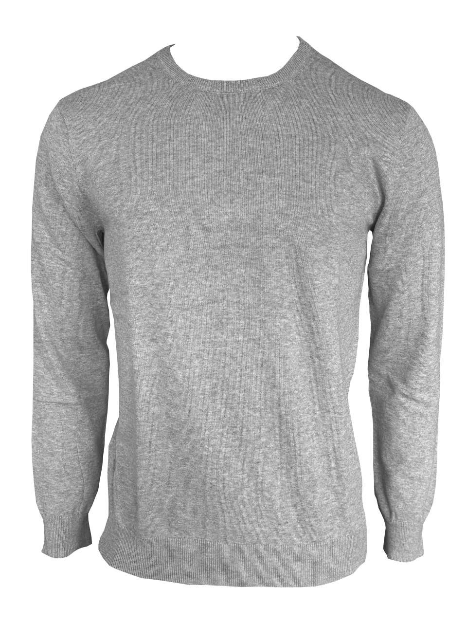 MEN’S CREW NECK FINE GAUGE COTTON PULLOVER