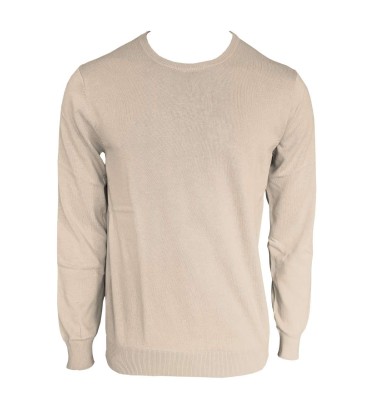 MEN’S CREW NECK FINE GAUGE COTTON PULLOVER
