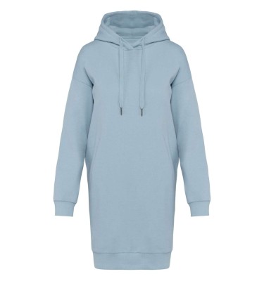 LADIES' ECO-FRIENDLY HOODED SWEATSHIRT DRESS