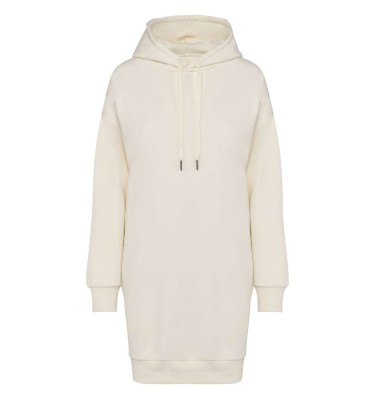LADIES' ECO-FRIENDLY HOODED SWEATSHIRT DRESS