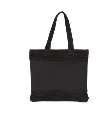 SHOPPING BAG IN COTTON AND WOVEN JUTE THREADS