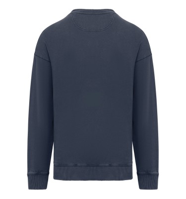 UNISEX WASHED EFFECT OVERSIZE ROUND NECK SWEATSHIRT