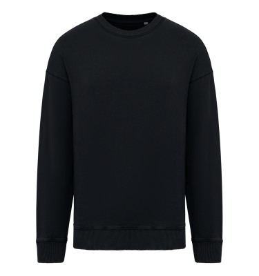 UNISEX WASHED EFFECT OVERSIZE ROUND NECK SWEATSHIRT