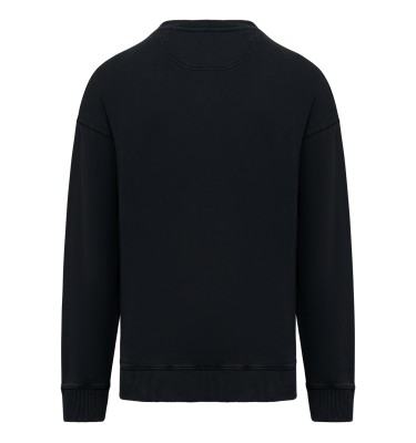 UNISEX WASHED EFFECT OVERSIZE ROUND NECK SWEATSHIRT