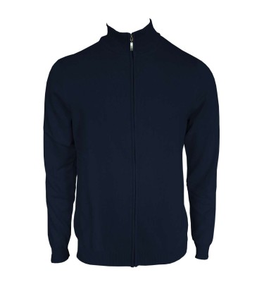 MEN’S FULL ZIP CARDIGAN FINE GAUGE COTTON