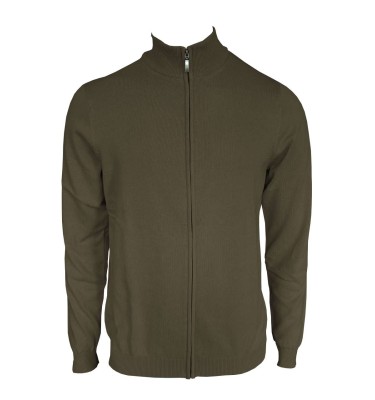 MEN’S FULL ZIP CARDIGAN FINE GAUGE COTTON